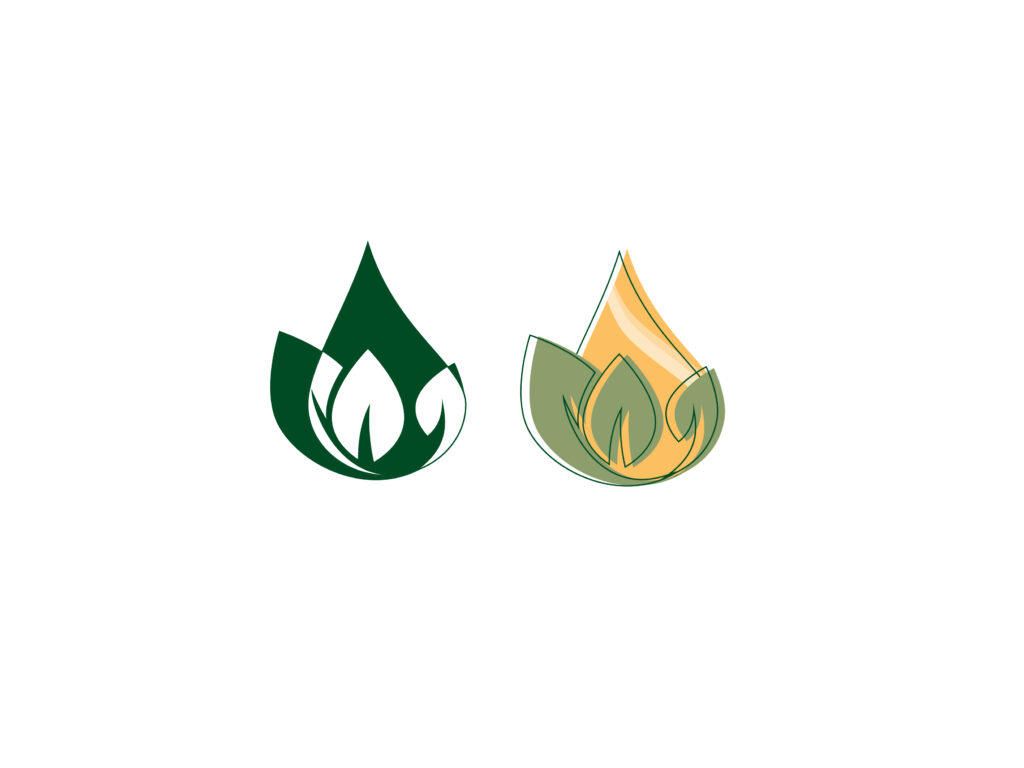 Logo design for essential oils and herbal seller.