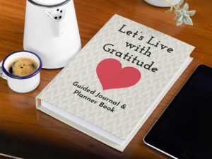 Portfolio 4 Let's live with Gratitude book cover for low content book