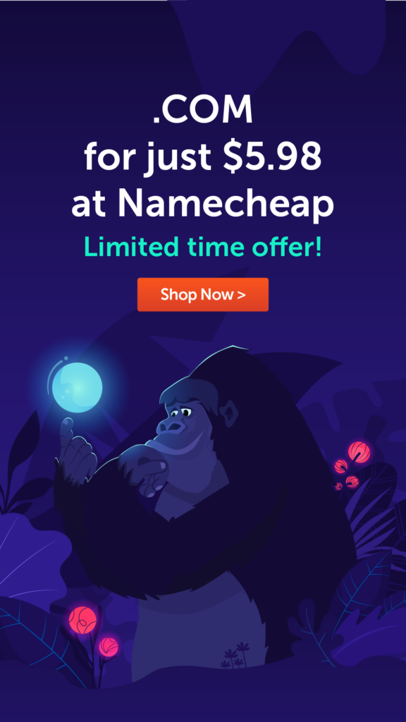 Starting your website with domain names from Namecheap